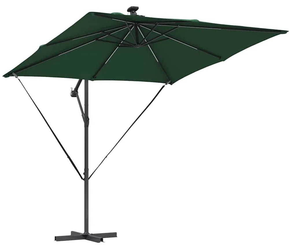 vidaXL Ομπρέλα Cantilever Banana Πράσινο 249 x 249 x 250 εκ.