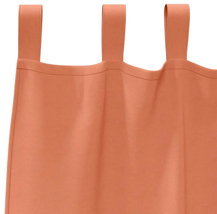 vidaXL Κουρτίνες με κουρτίνες 2 pcs Τερακότα 140x140cm Πολυεστέρας