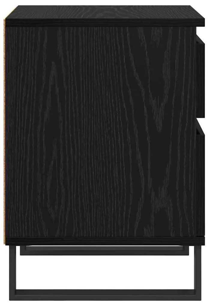 vidaXL Κομοδίνο Μαύρη Οξυά 40 x 35 x 50 εκ. Επεξεργασμένο ξύλο
