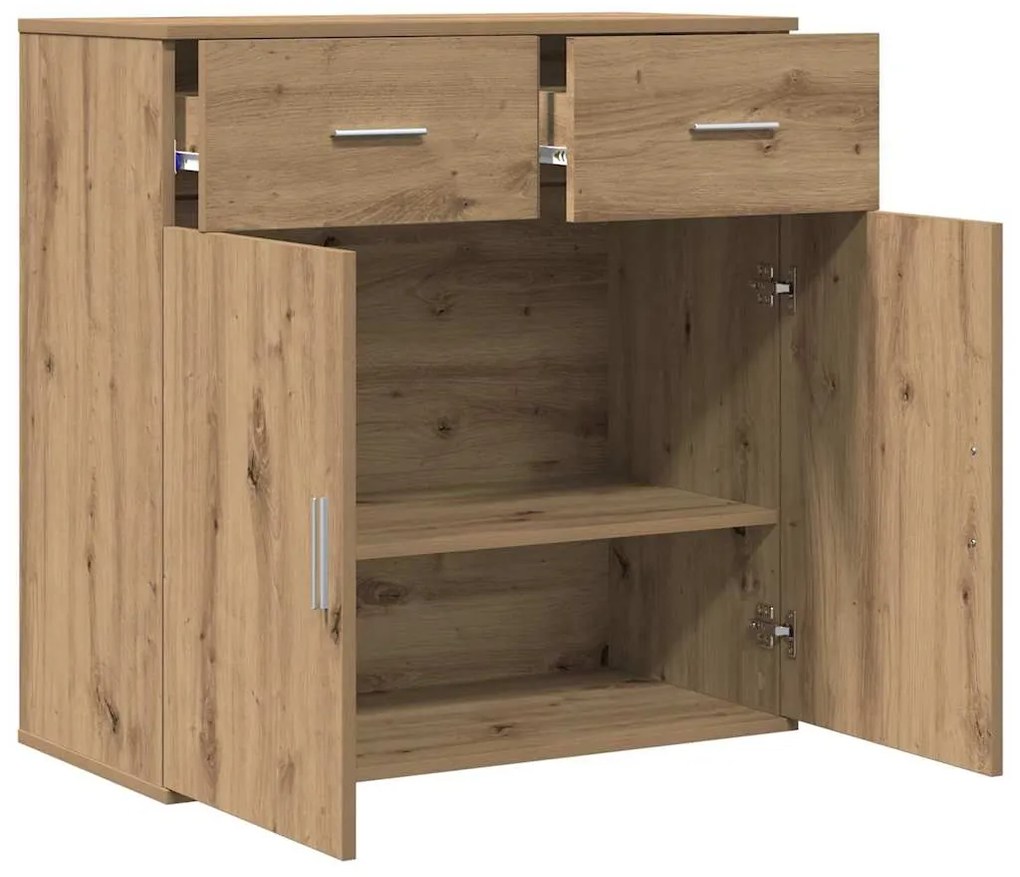 vidaXL Πλαϊνό γραφείο Artisan Oak 78 x 38 x 80 εκ Επεξεργασμένο ξύλο