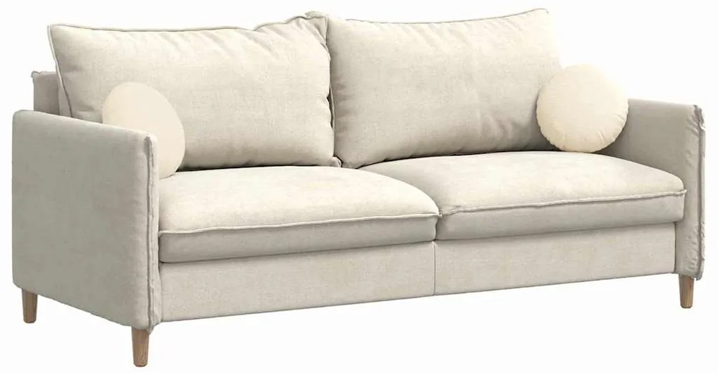 vidaXL Μαξιλάρια καθισμάτων 2 pcs Κρεμ Ø 30 cm Υφασμάτινο Κορντουρά