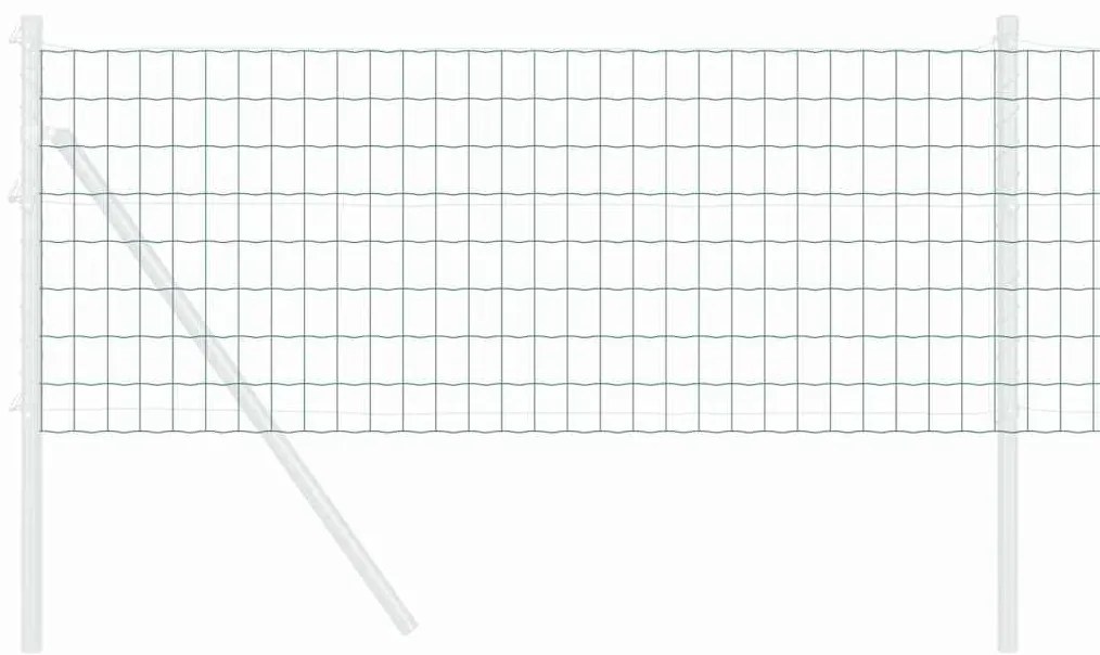 vidaXL Φράχτης Εuro Πράσινο 0.8 x 25 m Σίδηρος με επικάλυψη PVC