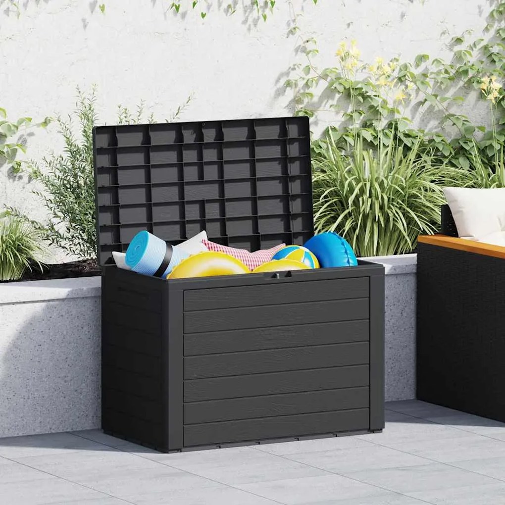 vidaXL Μπαούλο Αποθήκευσης Κήπου Ανθρακί 78 x 44 x 55 εκ.