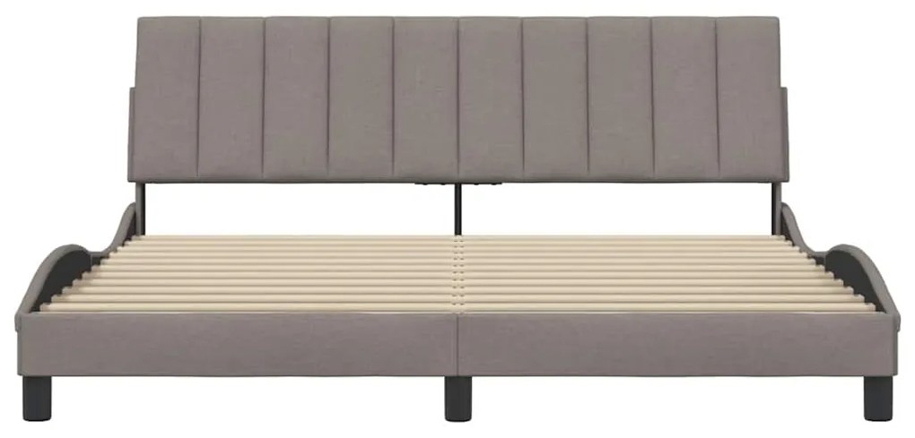 vidaXL Σκελετός Κρεβατιού Χωρίς Στρώμα Taupe 180x200 εκ. Υφασμάτινο