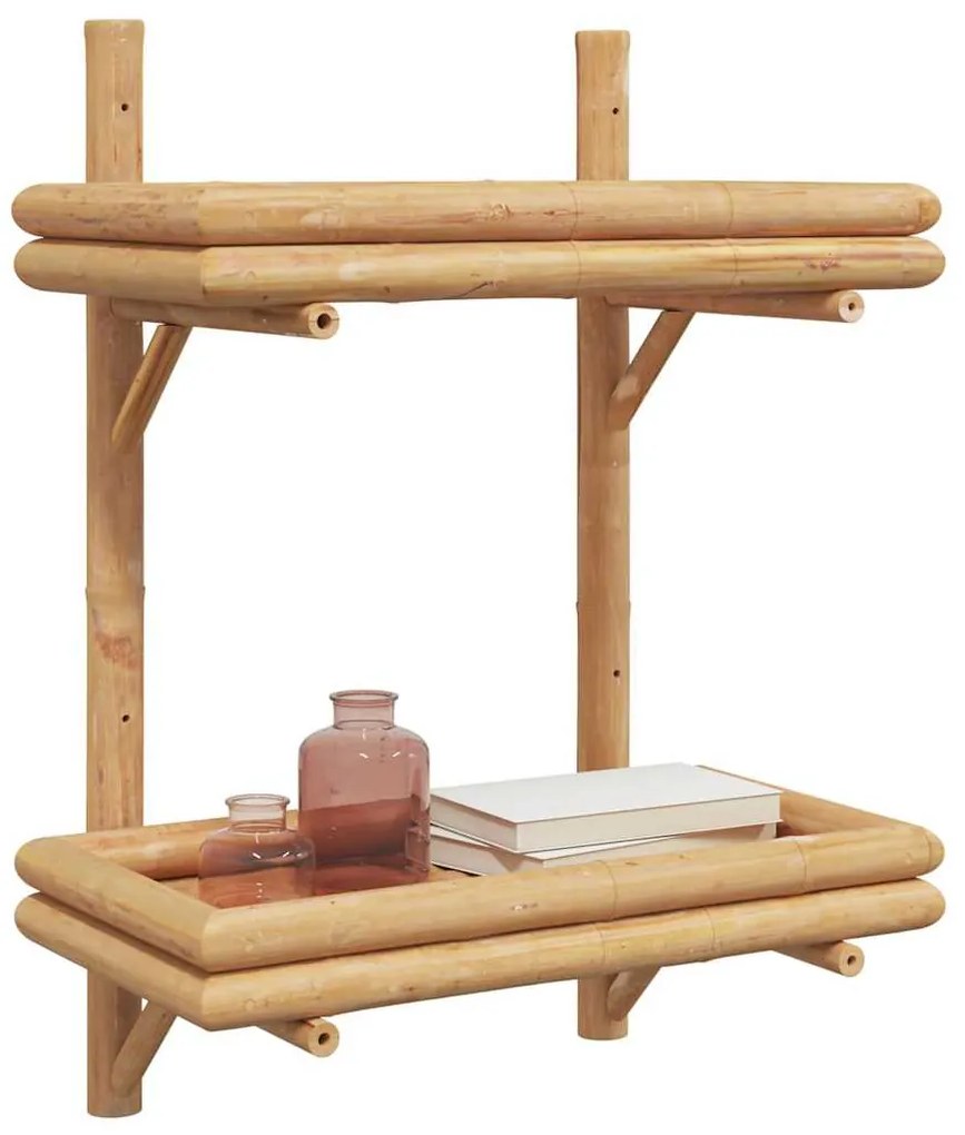 vidaXL Επιτοίχιο Ράφι με ράφι Επιτοίχιο Καφέ 45 x 26 x 60 εκ. Μπαμπού