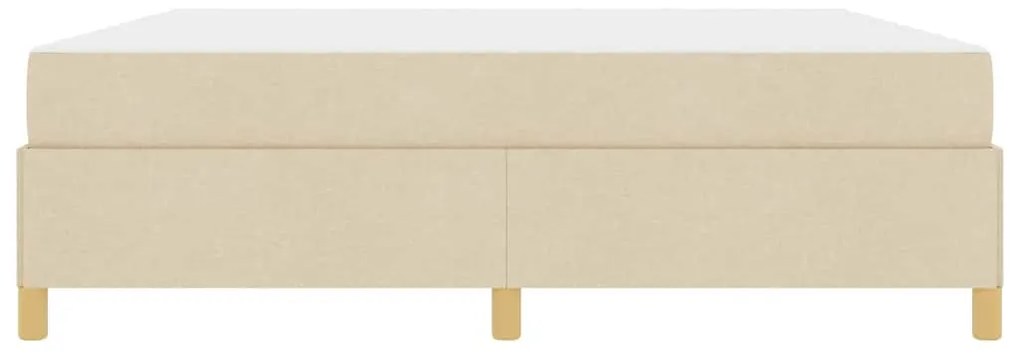 vidaXL Σκελετός Κρεβατιού με στρώμα Κρεμ 180 x 200 cm ύφασμα