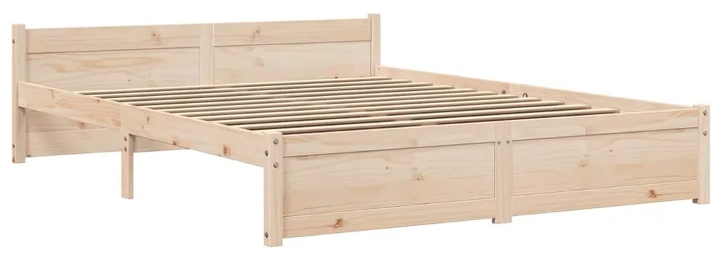 vidaXL Πλαίσιο Κρεβατιού 150 x 200 εκ. Μασίφ Ξύλο King Size