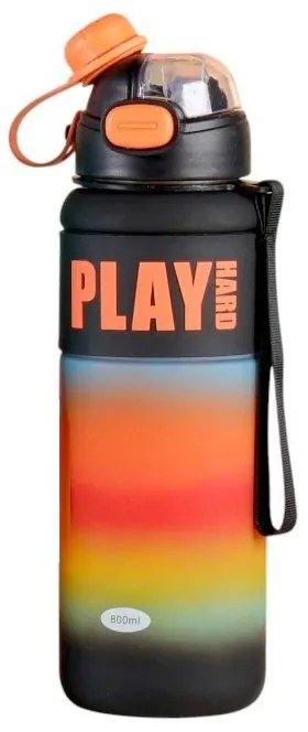 Φορητό παγούρι πλαστικό 800ml Μαύρο