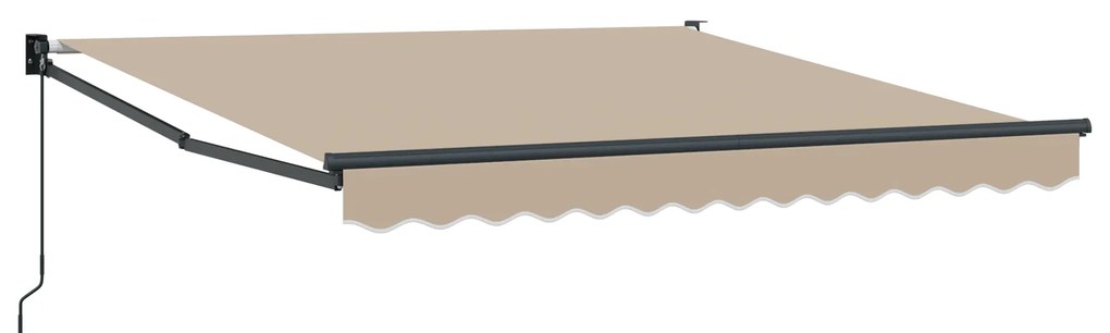 vidaXL Χειροκίνητη Ανασυρόμενη Τέντα Μπεζ 300x250 εκ.