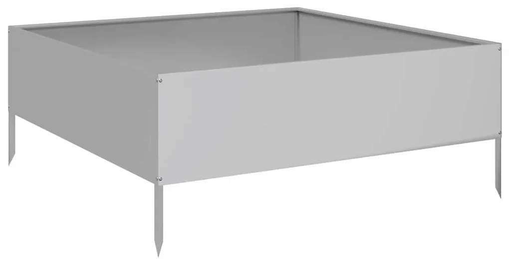 vidaXL Ζαρντινιέρα Υπερυψωμένη 100x100x25 εκ. Γαλβανισμένο Χάλυβα