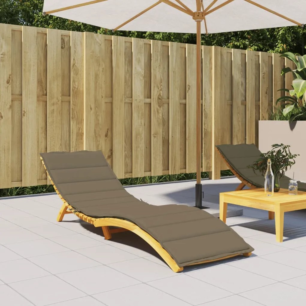 vidaXL Μαξιλάρι Ξαπλώστρας Taupe 200x50x4 εκ. Ύφασμα