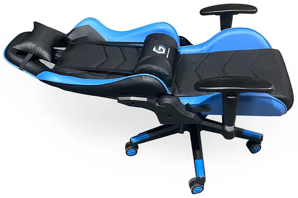 GEMBIRD GAMING CHAIR LEATHER BLACK/BLUE