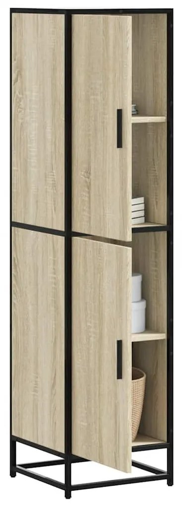 vidaXL Highboard Sonoma Oak Κατασκευασμένο ξύλο και μέταλλο