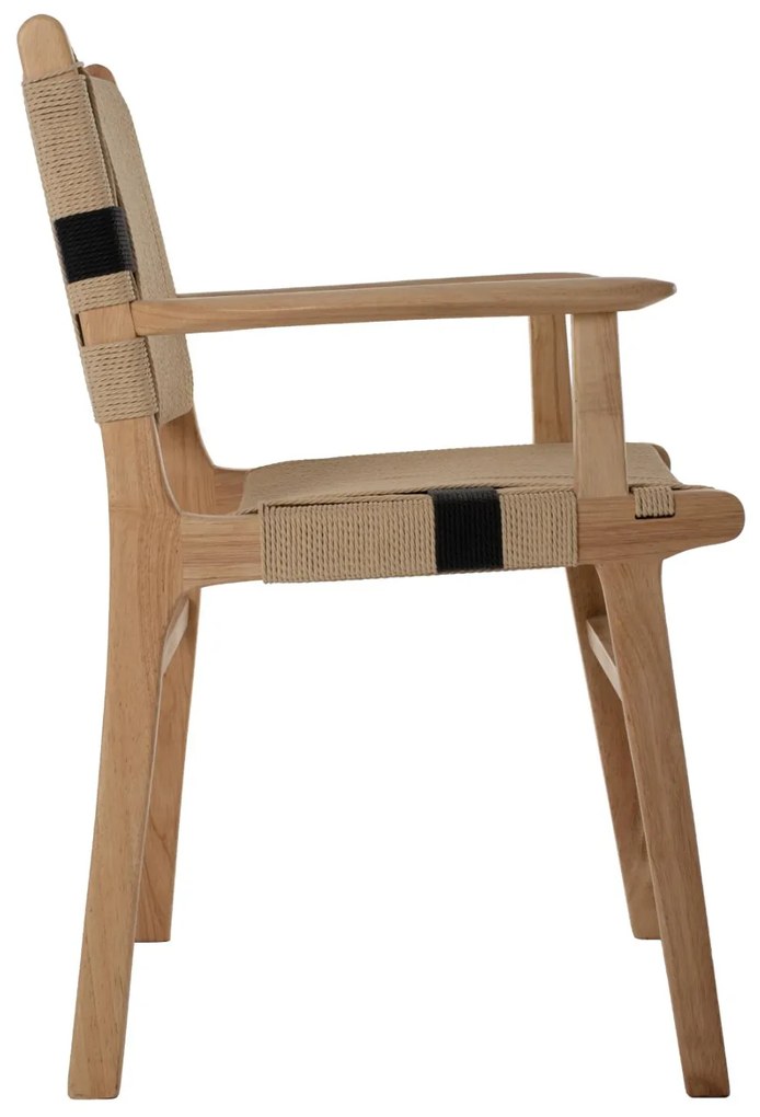 Καρέκλα-Πολυθρόνα BAND Rubberwood και Σχοινί 62,5x60x88Yεκ. 62.5x60x88 εκ.