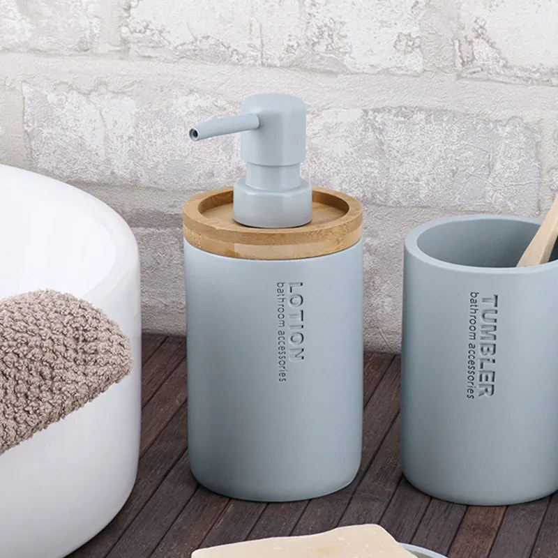 Δοχείο Κρεμοσάπουνου 280ml (Φ7.5x17) T-D Blue/Bamboo 62101112