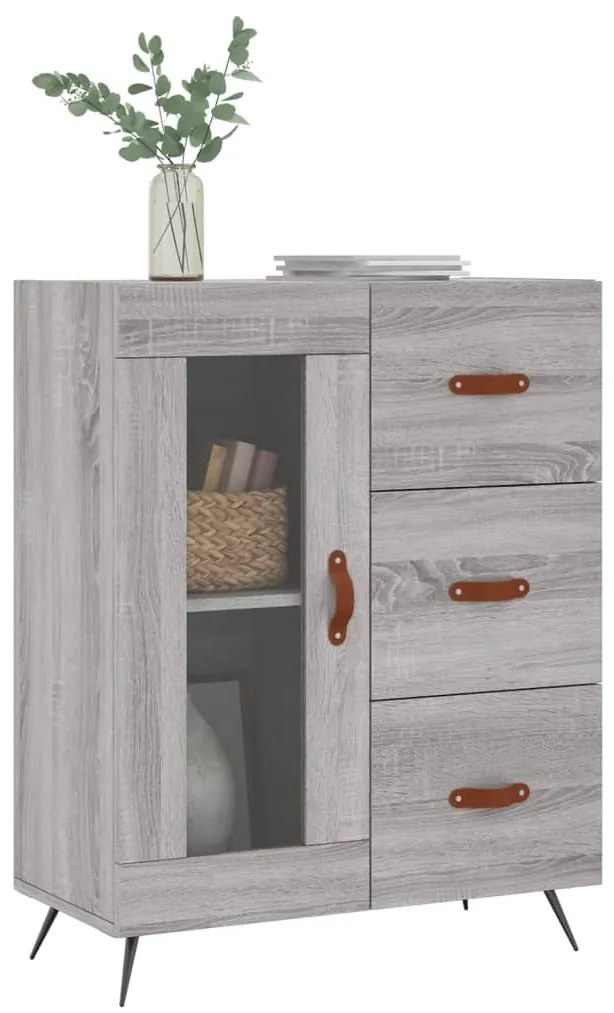 vidaXL Ντουλάπι Γκρι Sonoma 69,5 x 34 x 90 εκ. από Επεξεργασμένο Ξύλο
