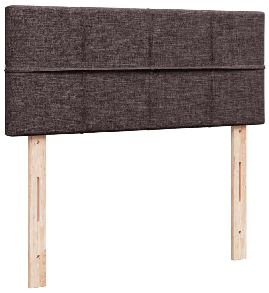 Κρεβάτι Boxspring με Στρώμα Σκούρο Καφέ 120x190 εκ Υφασμάτινο 3285830