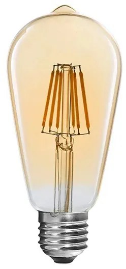 Λαμπτήρας LED ST64 Bulb pakoworld 4W 3000K E27 amber