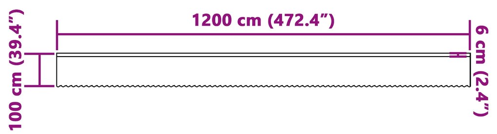vidaXL Κουρτίνα Δαντέλας με κουρτίνες Floral Λευκό 1200 x 100 εκ. Πολυεστέρας