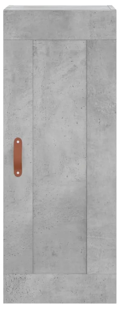 vidaXL Ντουλάπι Γκρι Σκυροδέματος 34,5x34x180 εκ. Επεξεργασμένο Ξύλο