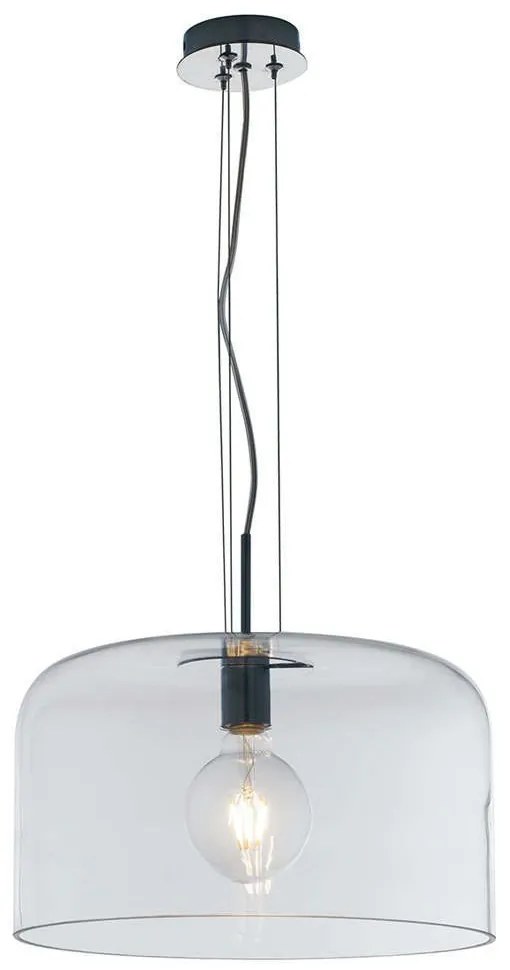 Φωτιστικό Οροφής Gibus I-GIBUS-S40 TR 1xE27 Φ40cm 150cm Clear Luce Ambiente Design Glass