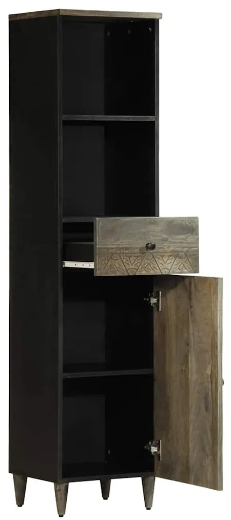vidaXL Ντουλάπι Μπάνιου 38 x 33 x 160 εκ. από Μασίφ Ξύλο Μάνγκο