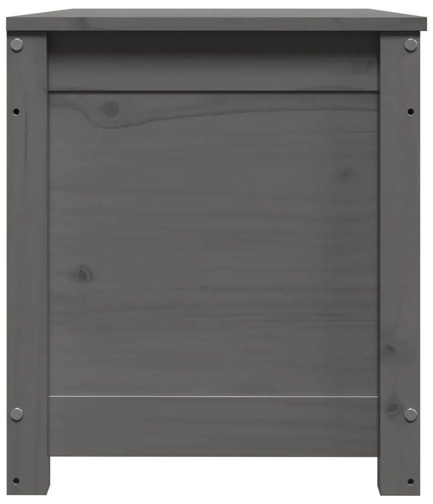 vidaXL Κουτί Αποθήκευσης Γκρι 80x40x45,5 εκ από Μασίφ Ξύλο Πεύκου