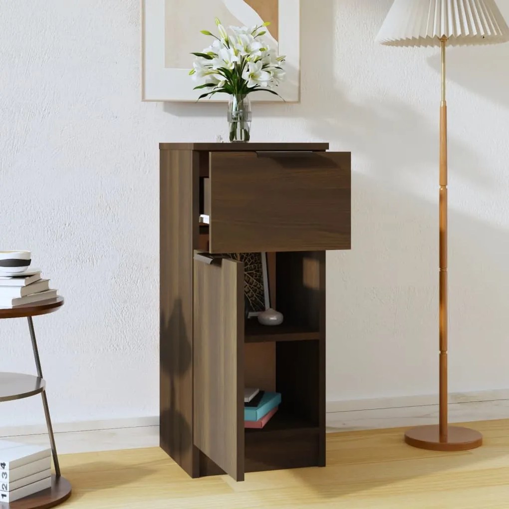 vidaXL Ντουλάπι Καφέ Δρυς 30 x 30 x 70 εκ. από Επεξεργασμένο Ξύλο