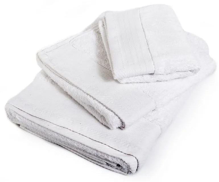 Πετσέτες Σετ 3τμχ Πενιέ White DimCol Σετ Πετσέτες 100% Cotton