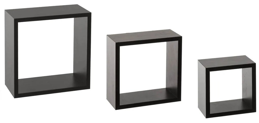 Ράφια Τοίχου (Σετ 3τμχ) F-V Black 138956A