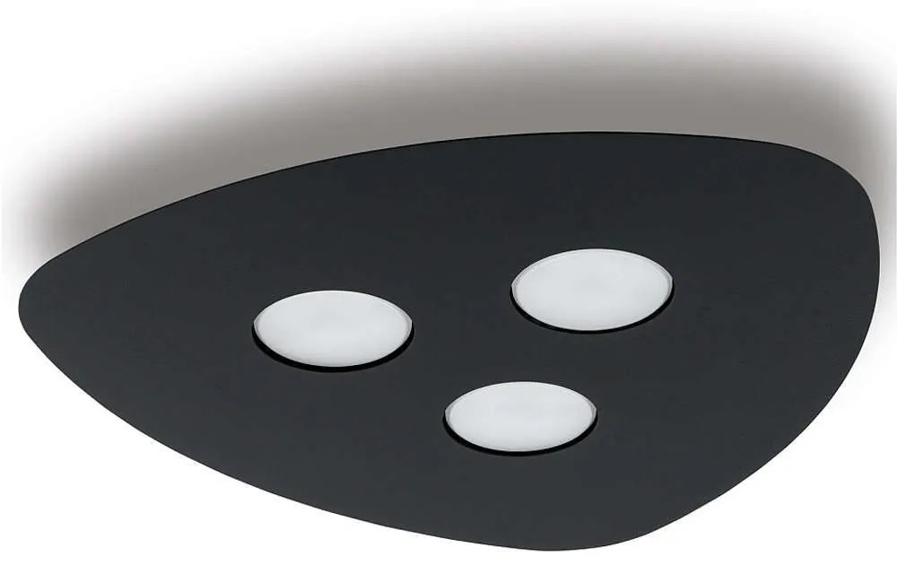 Φωτιστικό Οροφής - Πλαφονιέρα Organic 8302 3xGX53 12W 39,5cm Black Nowodvorski Metal