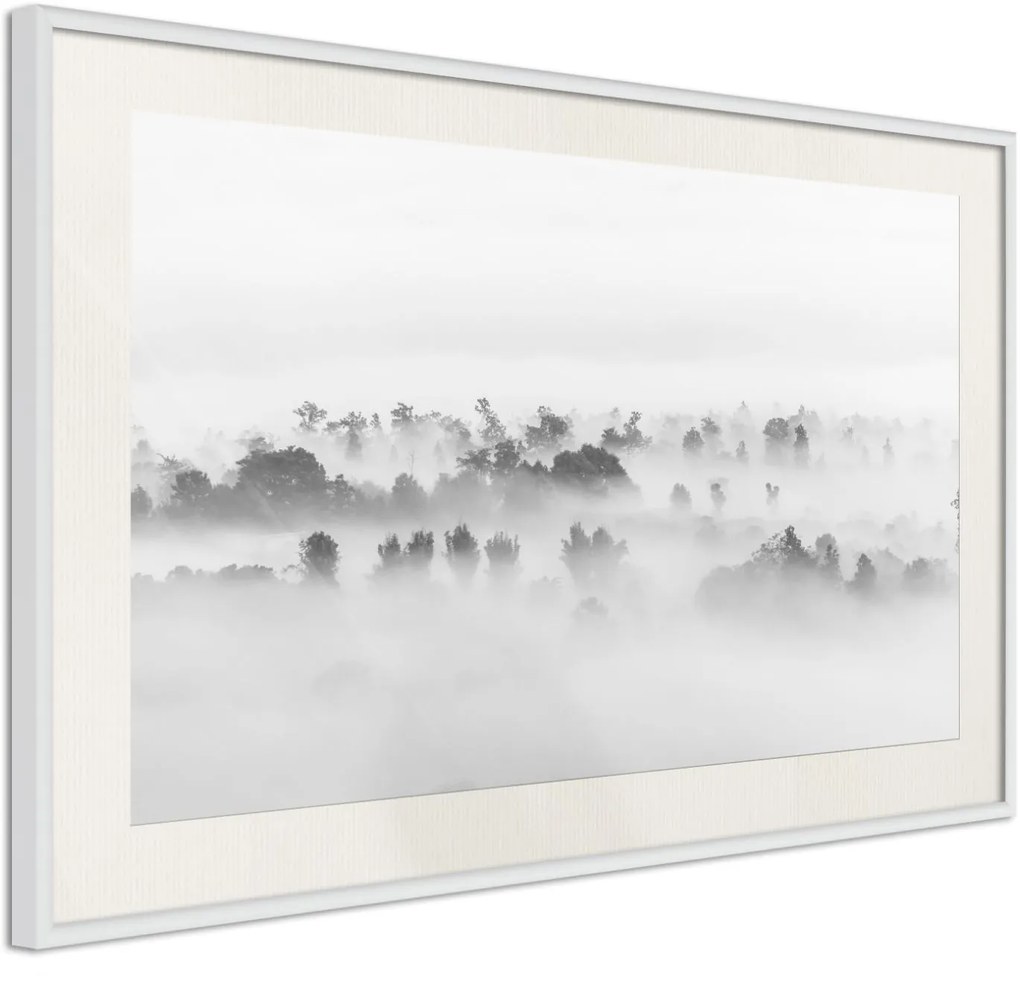 Αφίσα - Fog Over the Forest - 30x20 - Χρυσό - Χωρίς πασπαρτού