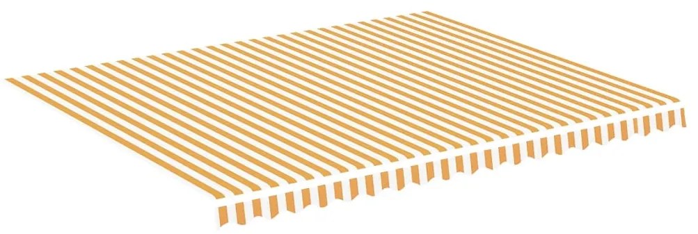 vidaXL Τεντόπανο Ανταλλακτικό Κίτρινο / Λευκό 4,5 x 3,5 μ.