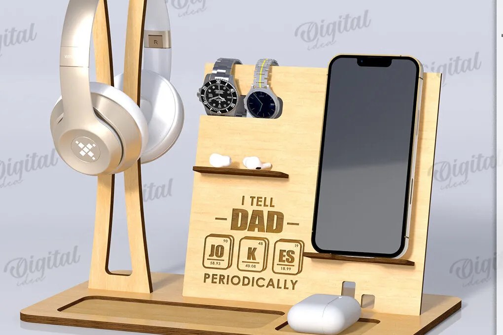 Intra απο ξύλο plywood 3mm-4mm πάχος 3D Ξύλινος Οργανωτής Γραφείου Δίασταση 30x20 cm INTRAFABR-119549507