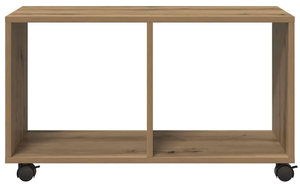 vidaXL Ντουλάπι Τροχήλατο Αρτισιανή Δρυς 72x33x42,5 εκ. Επεξ. Ξύλο