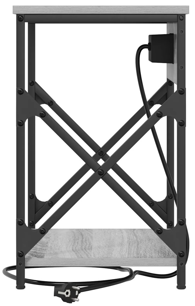 vidaXL Κομοδίνο Γκρι sonoma 41 x 31 x 51 εκ. Επεξεργασμένο ξύλο