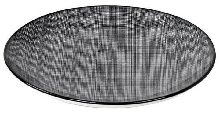 Πιάτο Linea Gray Φρούτου Ata106K6 Φ21Cm. Κεραμικό Black Espiel Ceramic