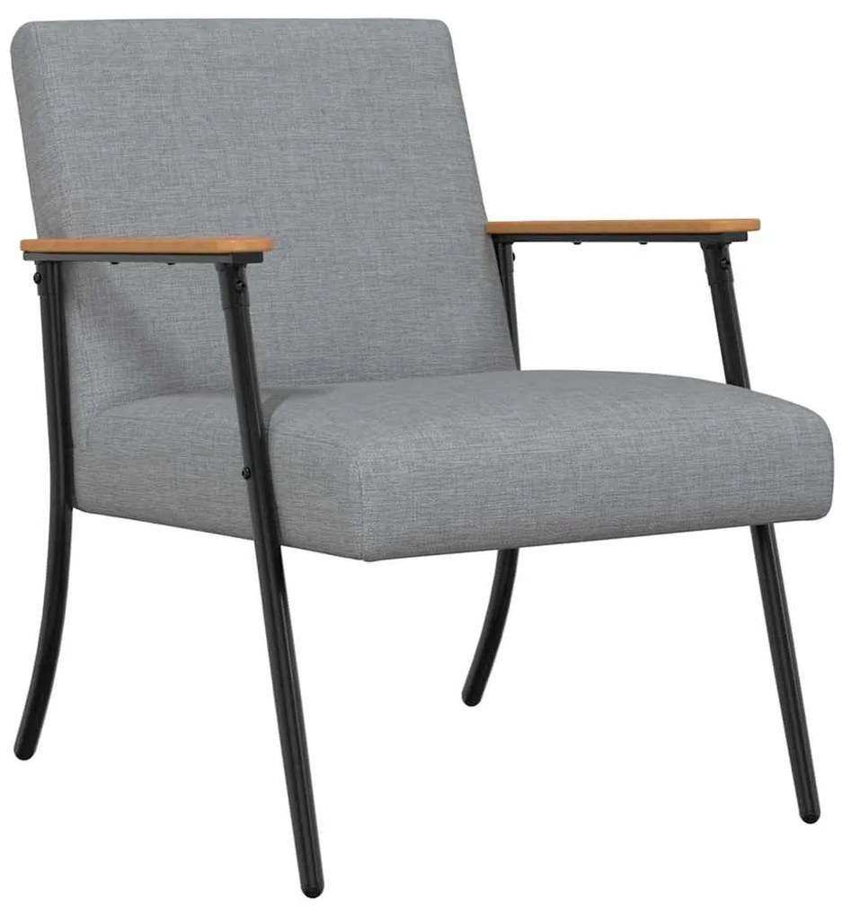 vidaXL Πολυθρόνα Ανοιχτό γκρι 59 x 75 x 78 εκ ύφασμα