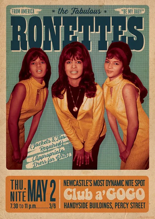 Αφίσα The Ronettes - Newcastle