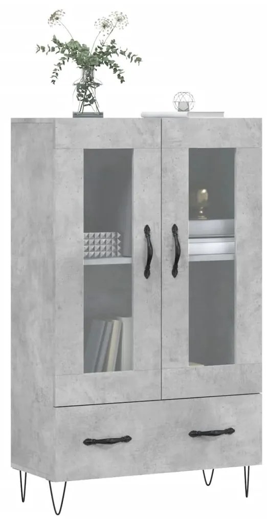 vidaXL Ντουλάπα Γκρι Σκυροδέματος 69,5 x 31 x 115 εκ. Επεξεργ. Ξύλο