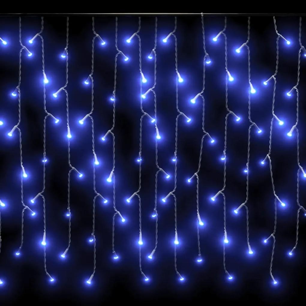 vidaXL Κουρτίνα LED Φωτάκια Σταλακτίτες 10 μ. 400 LED Μπλε 8 Λειτ.