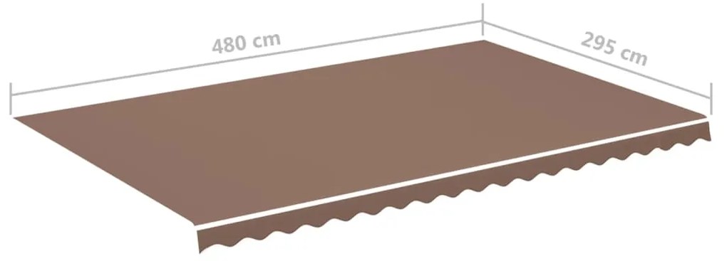 Τεντόπανο Ανταλλακτικό Καφέ 5 x 3 μ. - Καφέ