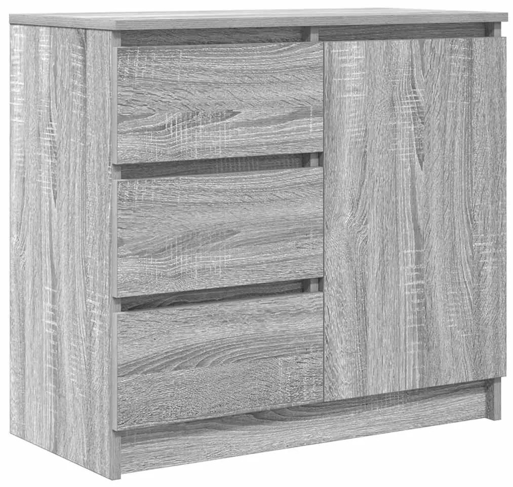 vidaXL Συρταριέρα με Συρτάρια Γκρι Sonoma 71x35x65 εκ. από Επεξ. Ξύλο