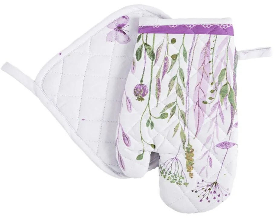 Σετ Κουζίνας Spring Dream Με Γάντι Και Πιάστρα Multi Nima 100% Cotton