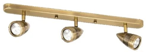 Φωτιστικό Οροφής Σποτ IP20 3xGU10 Μπρονζέ HUGO3WRRA ACA-HUGO3WRRA-Μπρονζέ HUGO3WRRA