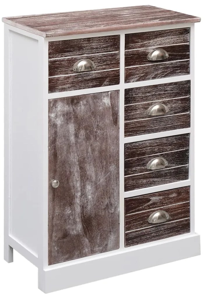 vidaXL Ντουλάπι με 10 Συρτάρια Καφέ 113 x 30 x 79 εκ. από Ξύλο