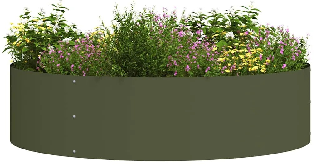 vidaXL Ζαρντινιέρες κήπου 5 pcs Λαδί 80 x 80 x 20 cm Ατσάλι