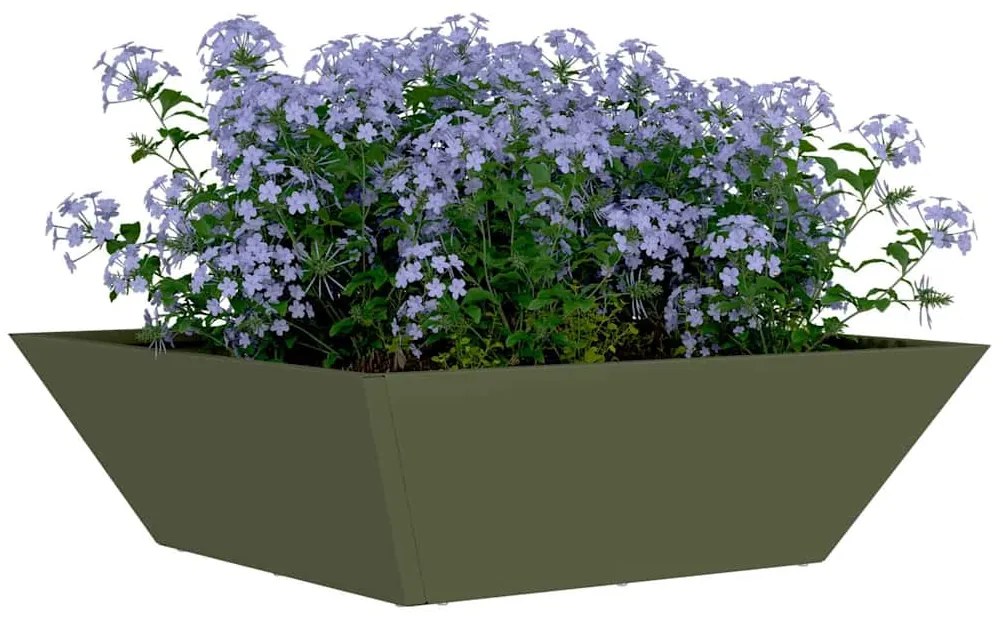vidaXL Γλάστρα Α bowl Ελιά 50x50x15 εκ Χάλυβας
