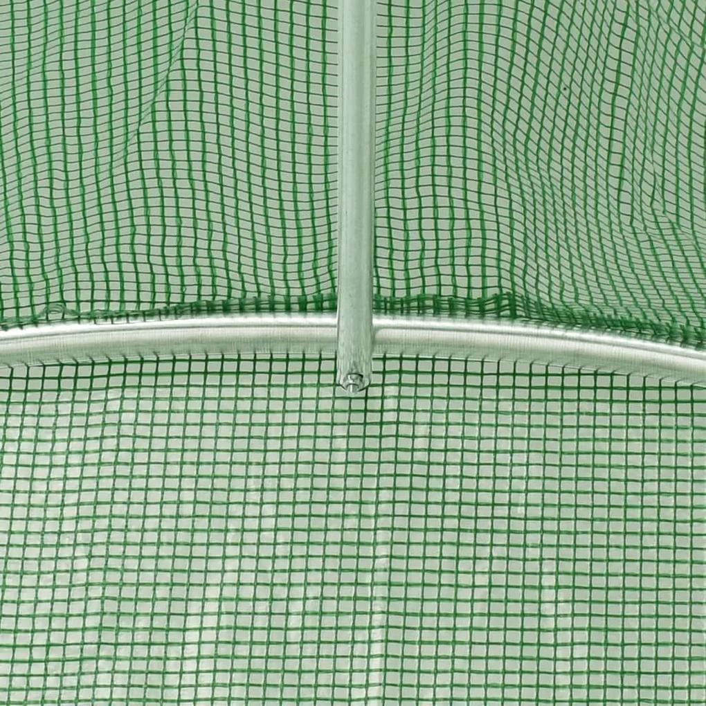 Θερμοκήπιο Πράσινο 32 μ² 8 x 4 x 2 μ. με Ατσάλινο Πλαίσιο - Πράσινο