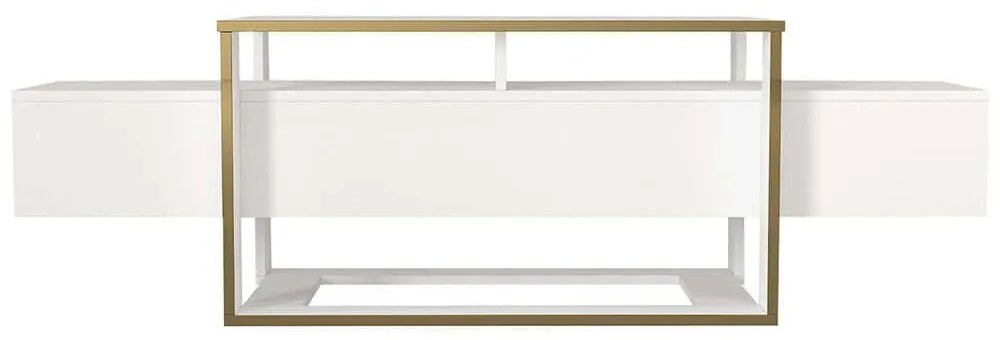 Έπιπλο Τηλεόρασης Bianco 804TRH4913 160x46,1x49,8cm White-Gold